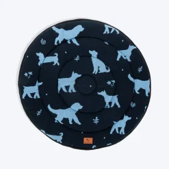 HUFT Shadow Tails Round Mat For Dog - Blue