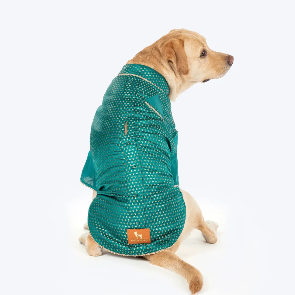 HUFT Shahi Paws Kurta For Dog & Cat - Green