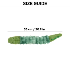 HUFT Slinky Gator Squeaky Plush Toy For Dog - Green