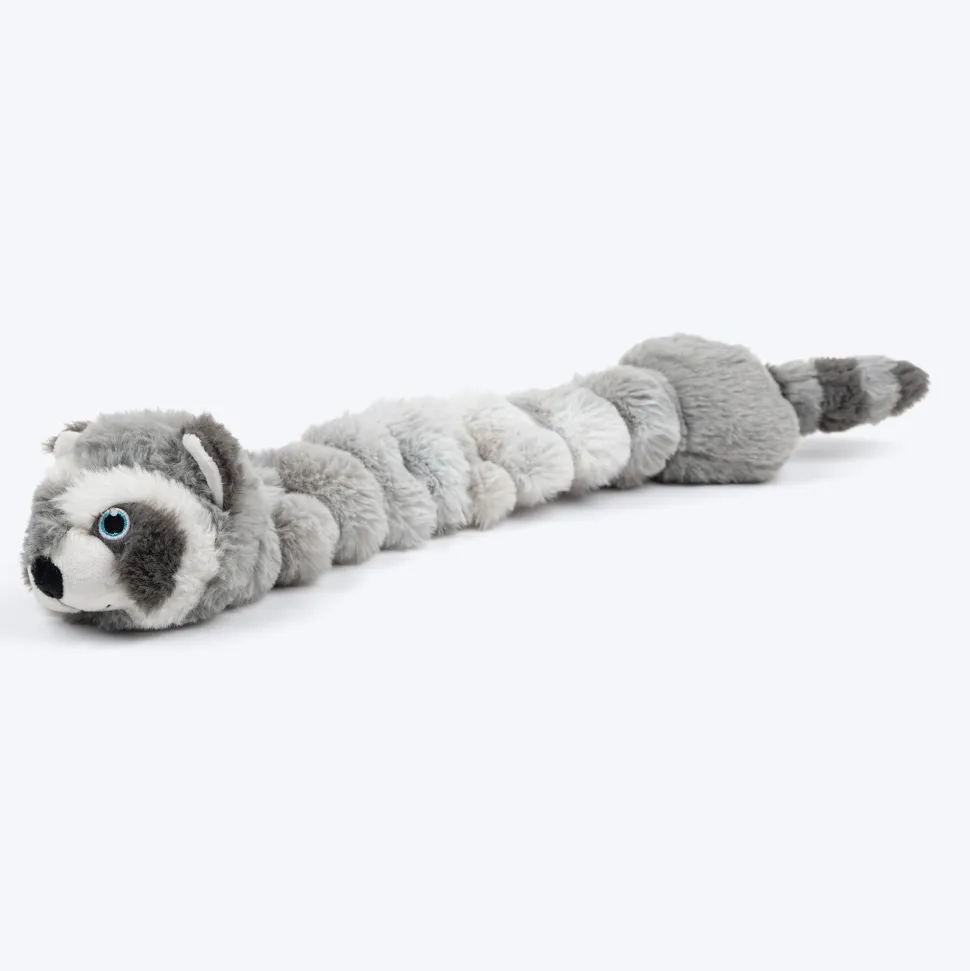 HUFT Slinky Raccoon Squeaky Plush Toy For Dog - Grey