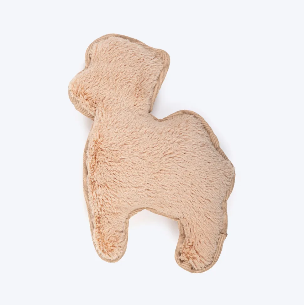 HUFT Snuggellama Squeaky Cuddle Plush Toy For Dog - Brown