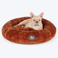 HUFT Snuggle Sphere Donut Bed For Dog & Cat - Brown