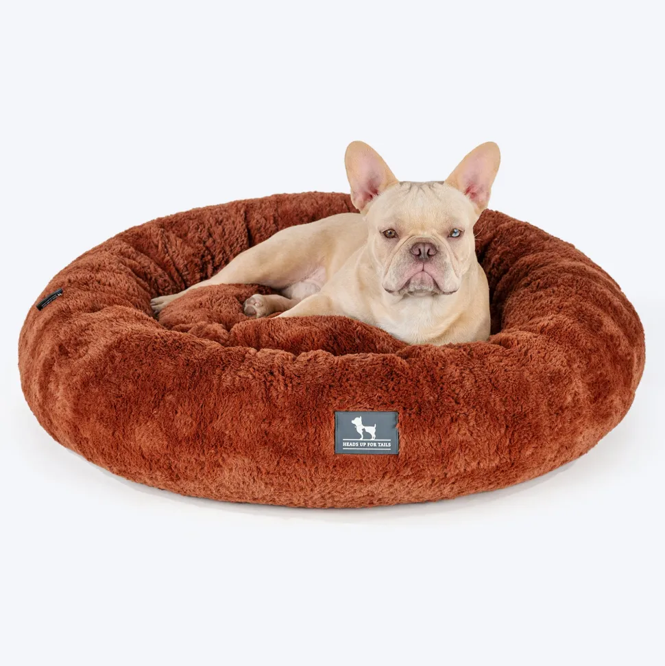 HUFT Snuggle Sphere Donut Bed For Dog & Cat - Brown