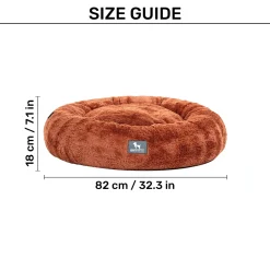 HUFT Snuggle Sphere Donut Bed For Dog & Cat - Brown