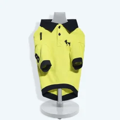 HUFT Solid Polo Dog T-Shirt - Lemon Green