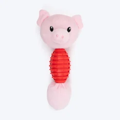 HUFT Squeaky Piggy Plush Toy For Dog - Pink