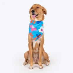 HUFT Summer Bloom Knot Bandana For Dog - Blue