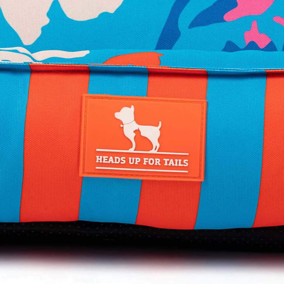 HUFT Summer Bloom Lounger Bed For Dog - Blue