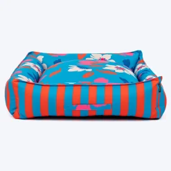 HUFT Summer Bloom Lounger Bed For Dog - Blue