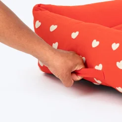 HUFT Sweethearts Lounger Bed For Dog - Red