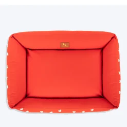 HUFT Sweethearts Lounger Bed For Dog - Red