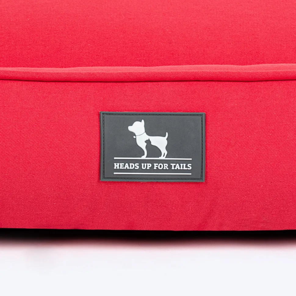 HUFT Teddy Classic Lounger Bed For Dog - Red
