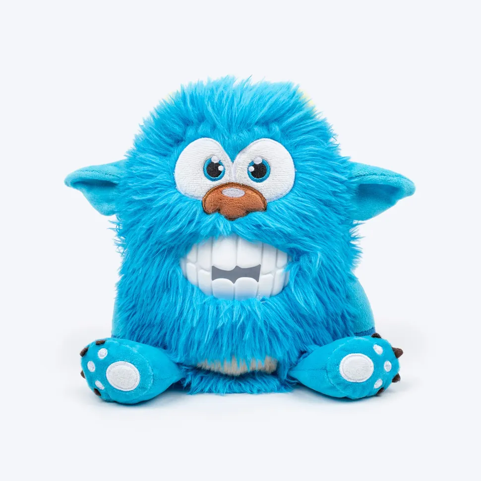HUFT Toothy Nomster Plush Toy For Dog - Blue