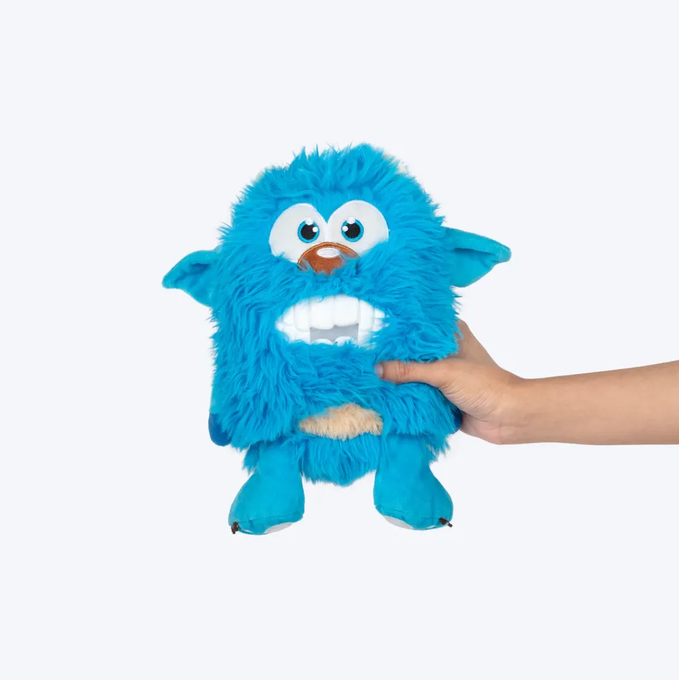 HUFT Toothy Nomster Plush Toy For Dog - Blue