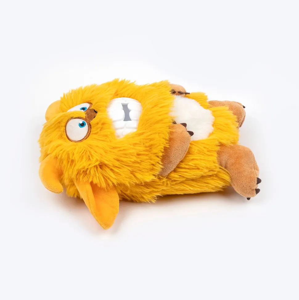 HUFT Toothy Nomster Plush Toy For Dog - Yellow