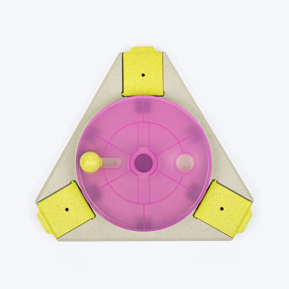 HUFT Triangle Toss Interactive Toy For Dog - Pink