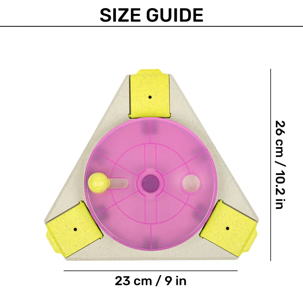 HUFT Triangle Toss Interactive Toy For Dog - Pink