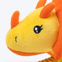 HUFT Triceratoopsie Squeaky Plush Toy For Dog - Yellow