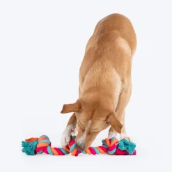 HUFT Tuggables 3 Knots Rope Toy For Dog - Multicolor