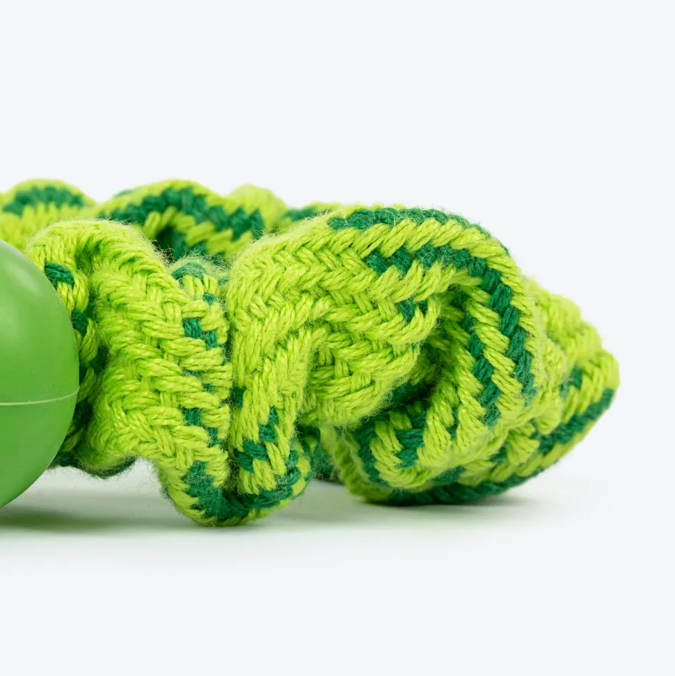 HUFT Tuggables Pull & Play Bungee Rope Toy For Dog - Light Green