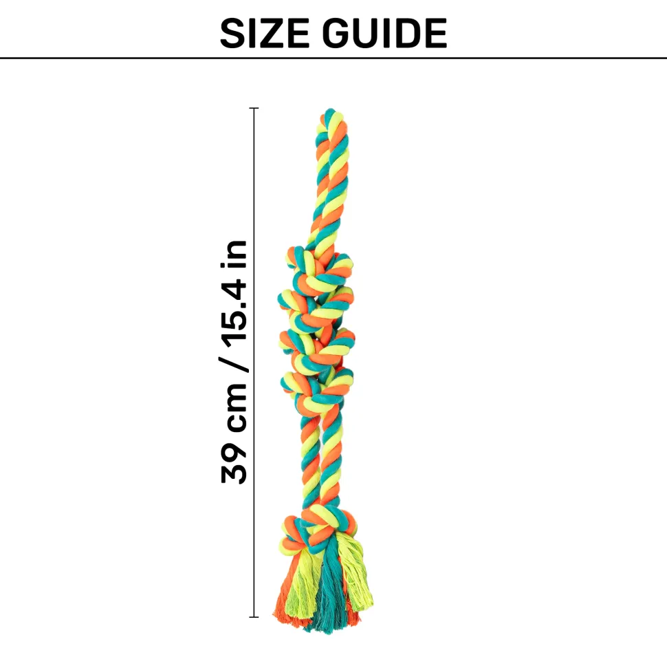 HUFT Tuggables Rope Toy For Dog - Neon Green