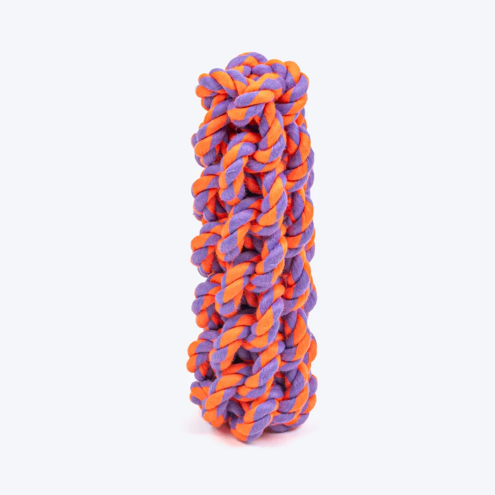 HUFT Tuggables Rope Toy For Dog - Orange & Purple