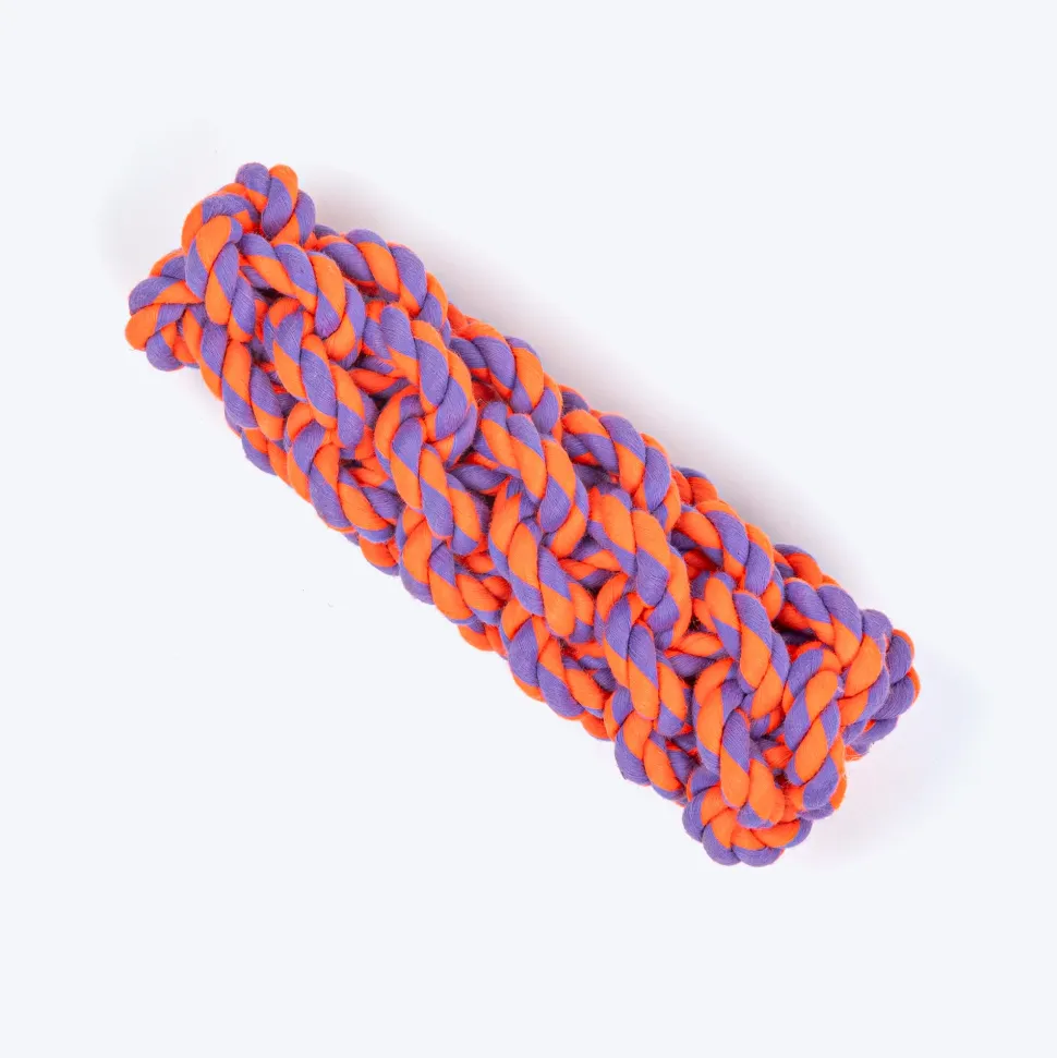 HUFT Tuggables Rope Toy For Dog - Orange & Purple