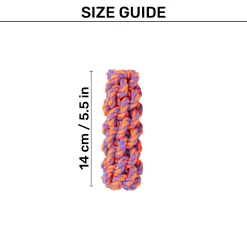 HUFT Tuggables Rope Toy For Dog - Orange & Purple