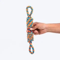 HUFT Tuggables Rope Toy For Dog - Orange & Blue