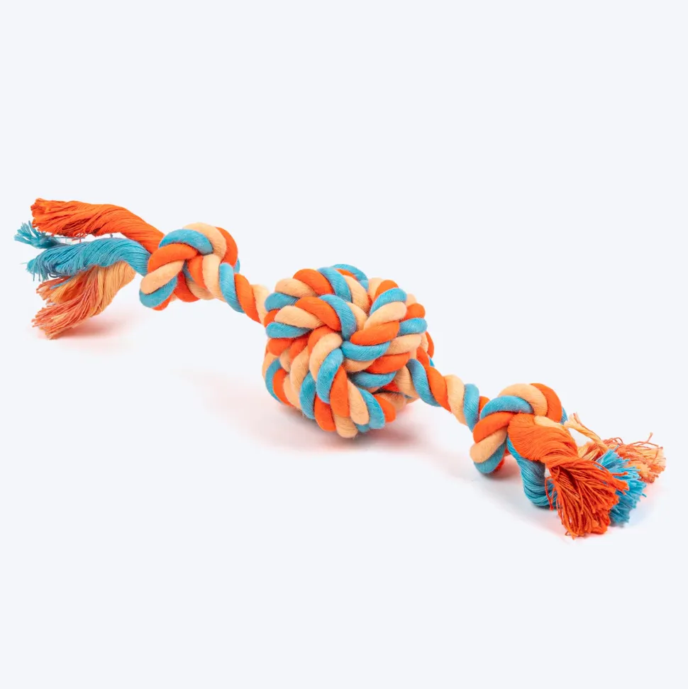 HUFT Tuggables Rope Toy For Dog - Orange & Pastel