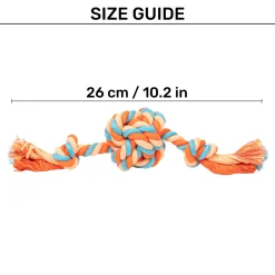 HUFT Tuggables Rope Toy For Dog - Orange & Pastel