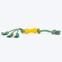 HUFT Tuggables Silly Strings Rope Toy For Dog - Blue & Yellow