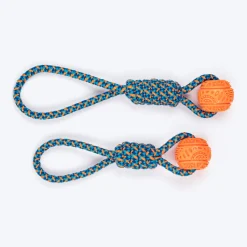 HUFT Tuggables Tug Twister Rope Toy For Dog - Blue & Orange