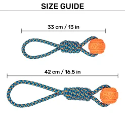 HUFT Tuggables Tug Twister Rope Toy For Dog - Blue & Orange