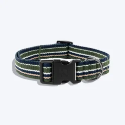 HUFT Vintage Dog Collar - Navy Blue & Green