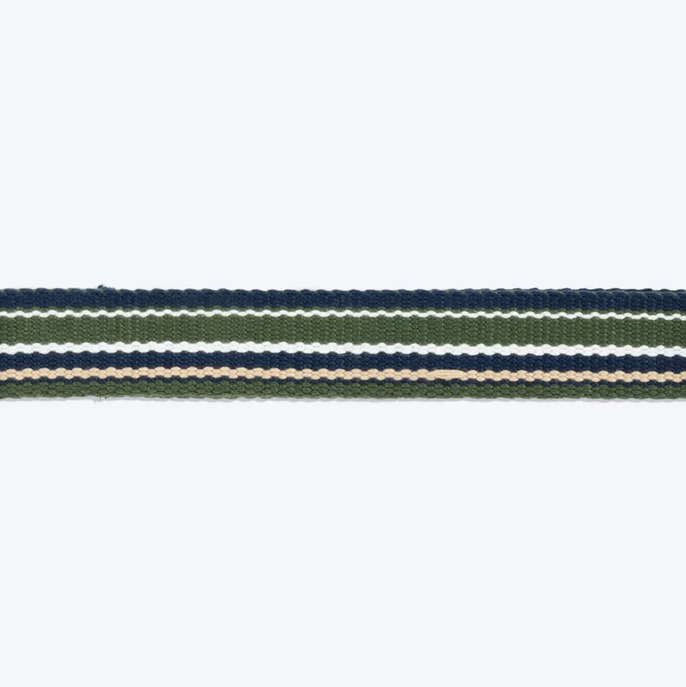 HUFT Vintage Dog Collar - Navy Blue & Green
