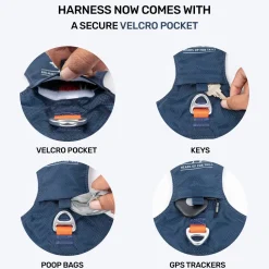 HUFT Walkmate Harness For Dog - Navy