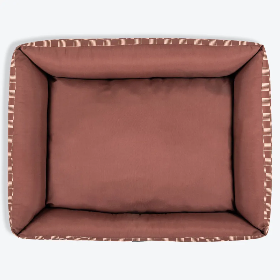 HUFT Walnut Weave Lounger Bed For Dog - Brown