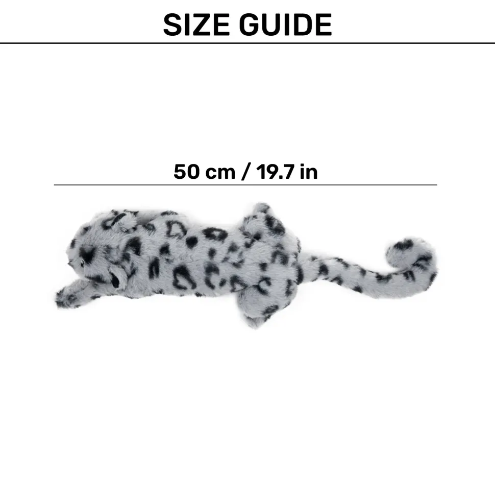 HUFT Wild Leo Squeaky Plush Toy For Dog - Grey
