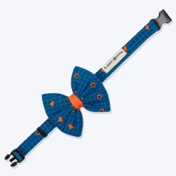HUFT X Pinklay Hearts In Bloom Bow Tie With Strap For Dog - Blue & Orange
