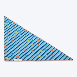 HUFT X Pinklay Strut In Stripes Knot Bandana For Dog - Blue & Orange