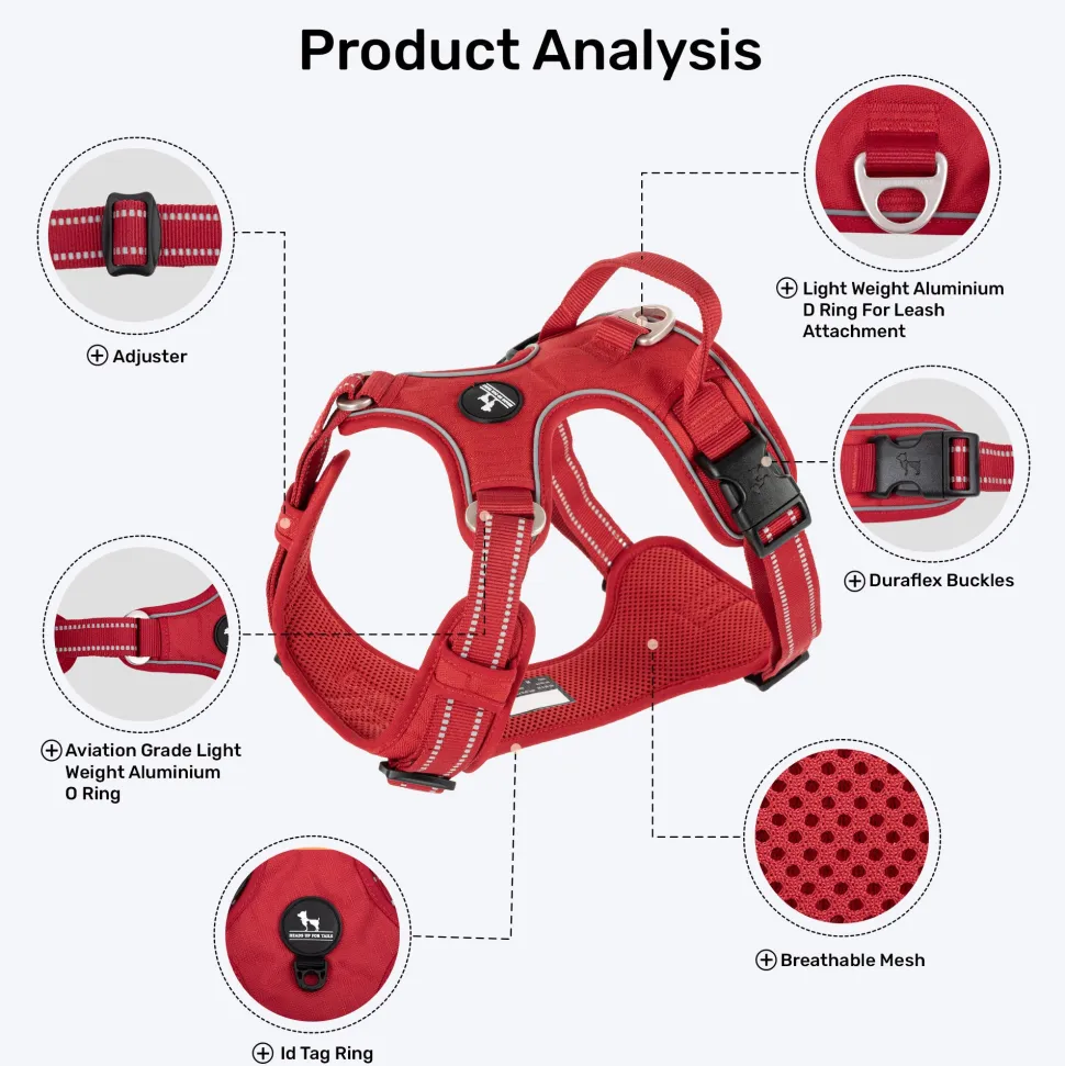 HUFT Xplorers Harness For Dog - Red