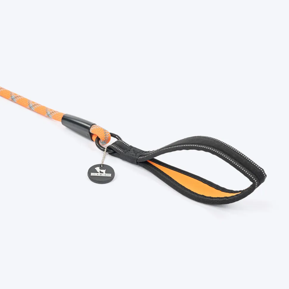 HUFT Xplorers Rope Leash With Carabiner For Dog - Orange - 5 ft