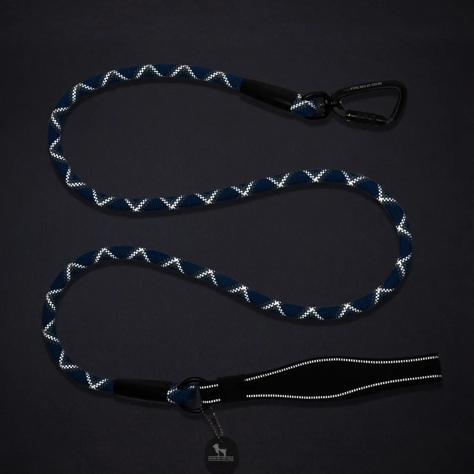 HUFT Xplorers Rope Leash With Carabiner For Dog - Blue - 5 ft
