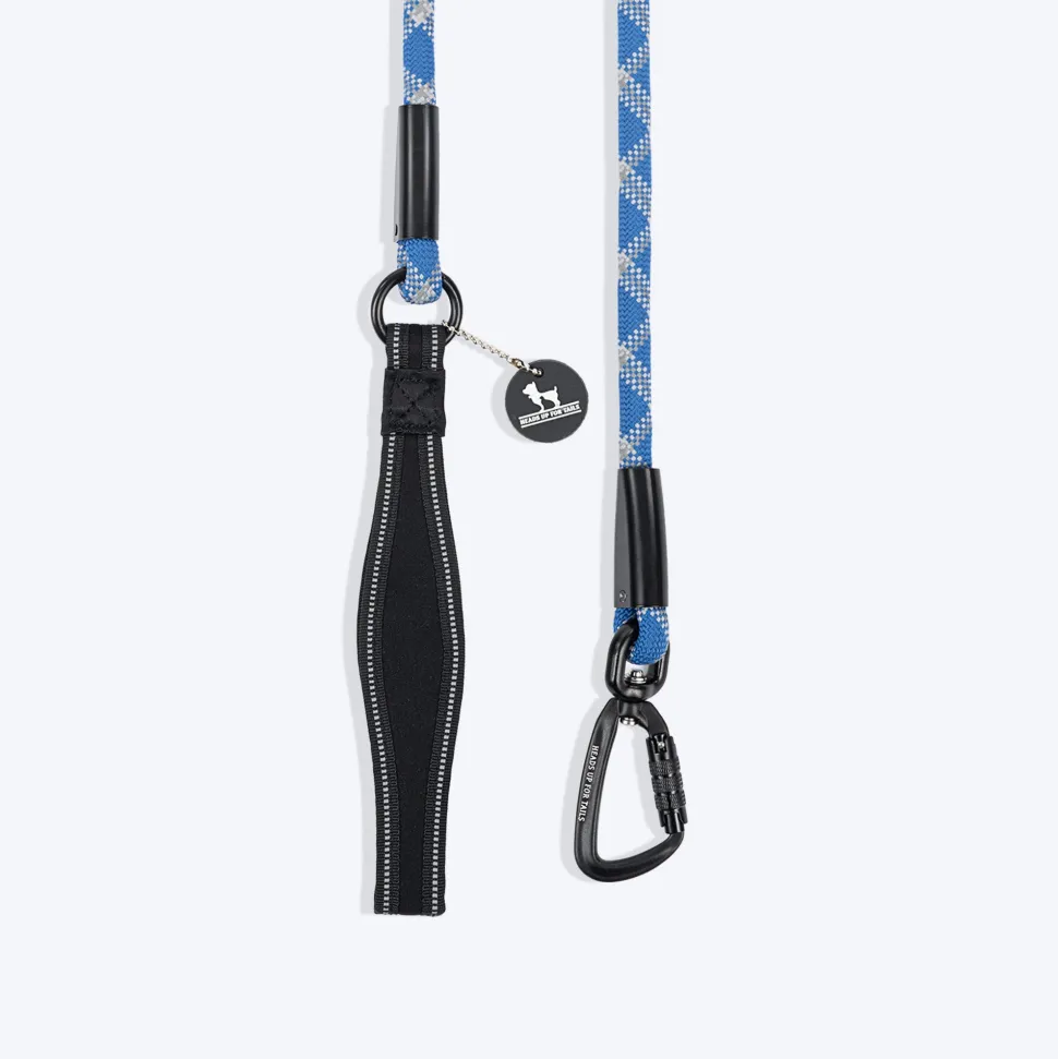 HUFT Xplorers Rope Leash With Carabiner For Dog - Blue - 5 ft