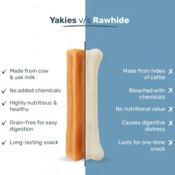 HUFT Yakies Vegetarian Natural Chew Bone - Turmeric