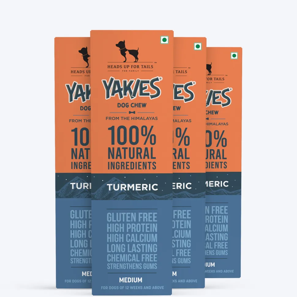 HUFT Yakies Vegetarian Natural Chew Bone - Turmeric