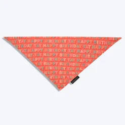 HUFT Yay Happy Birthday Knot Dog Bandana