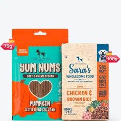 HUFT YumFeast Treat & Wet Food Combo: Pumpkin & Chicken With Brown Rice For Dogs