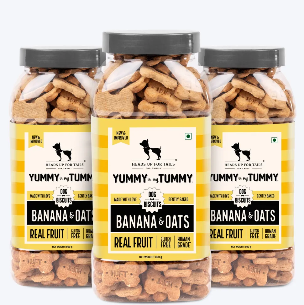 HUFT Yummy In My Tummy Banana & Oats Gluten-Free Biscuits - 320 gm
